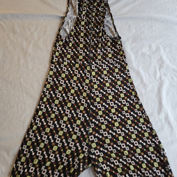 Free People Shayna Halter Wide Leg Black and White Floral Jumpsuit - Picture 13 of 15